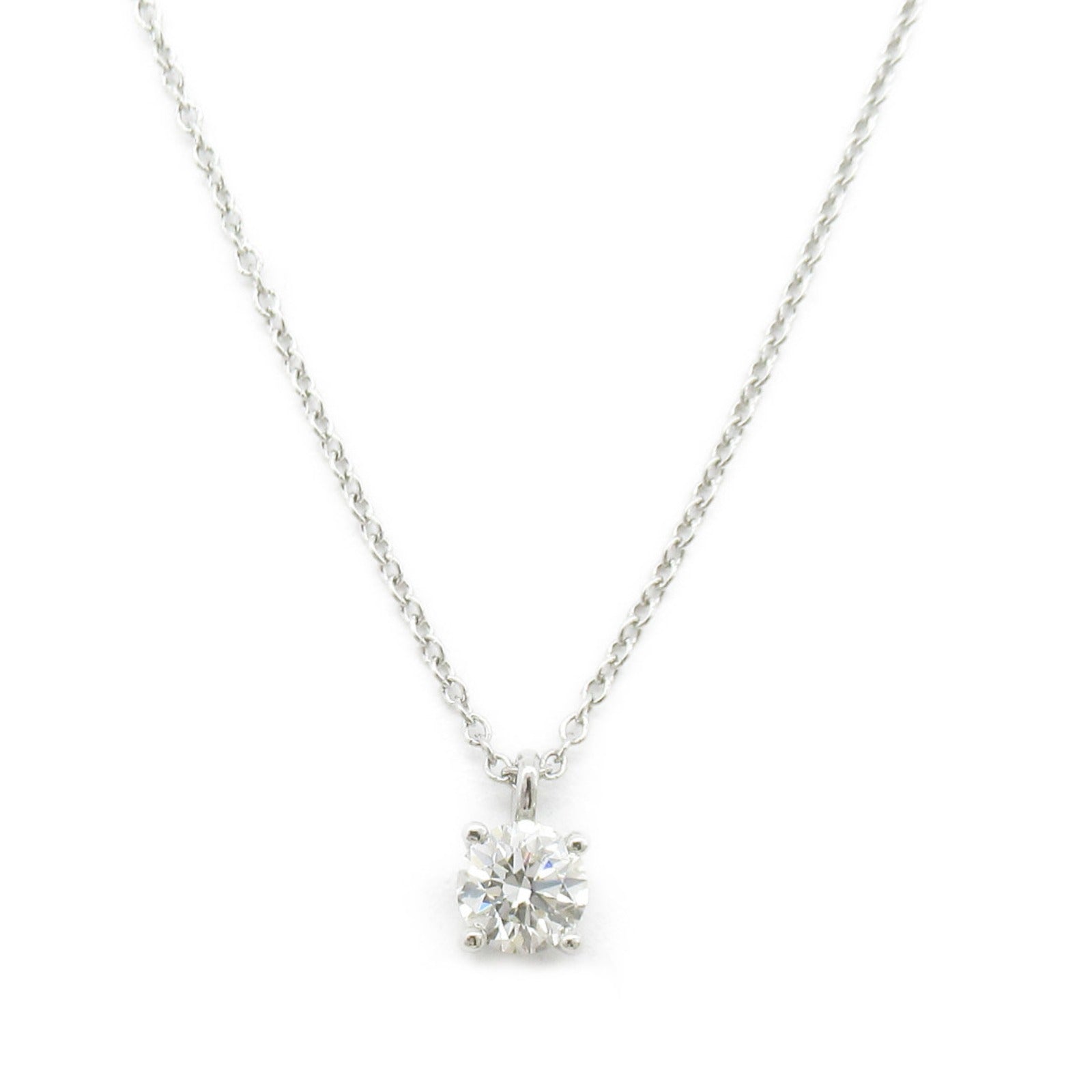 TIFFANY＆CO 950鉑金Solitaire Necklace鑽石項鍊