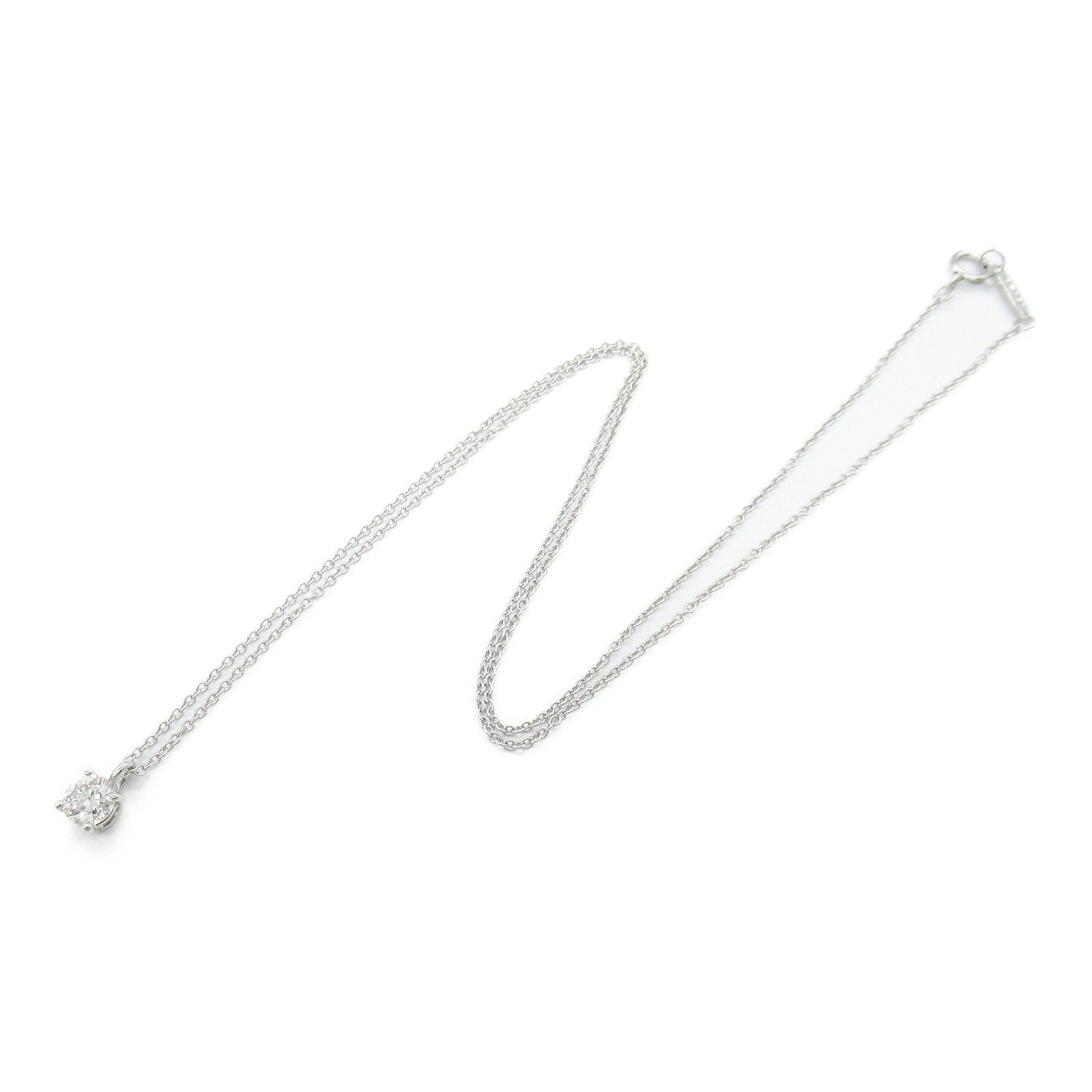 TIFFANY＆CO 950鉑金Solitaire Necklace鑽石項鍊