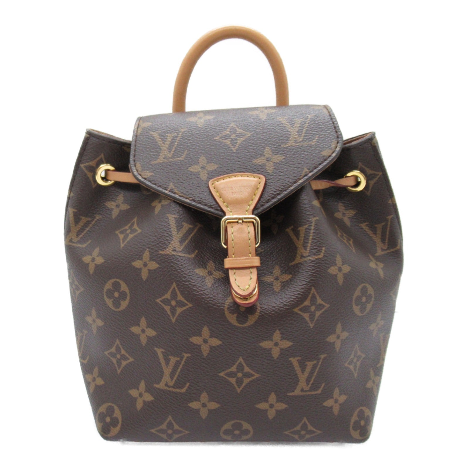 LOUIS VUITTON Monogram Monsuri NM BB金扣背包啡色