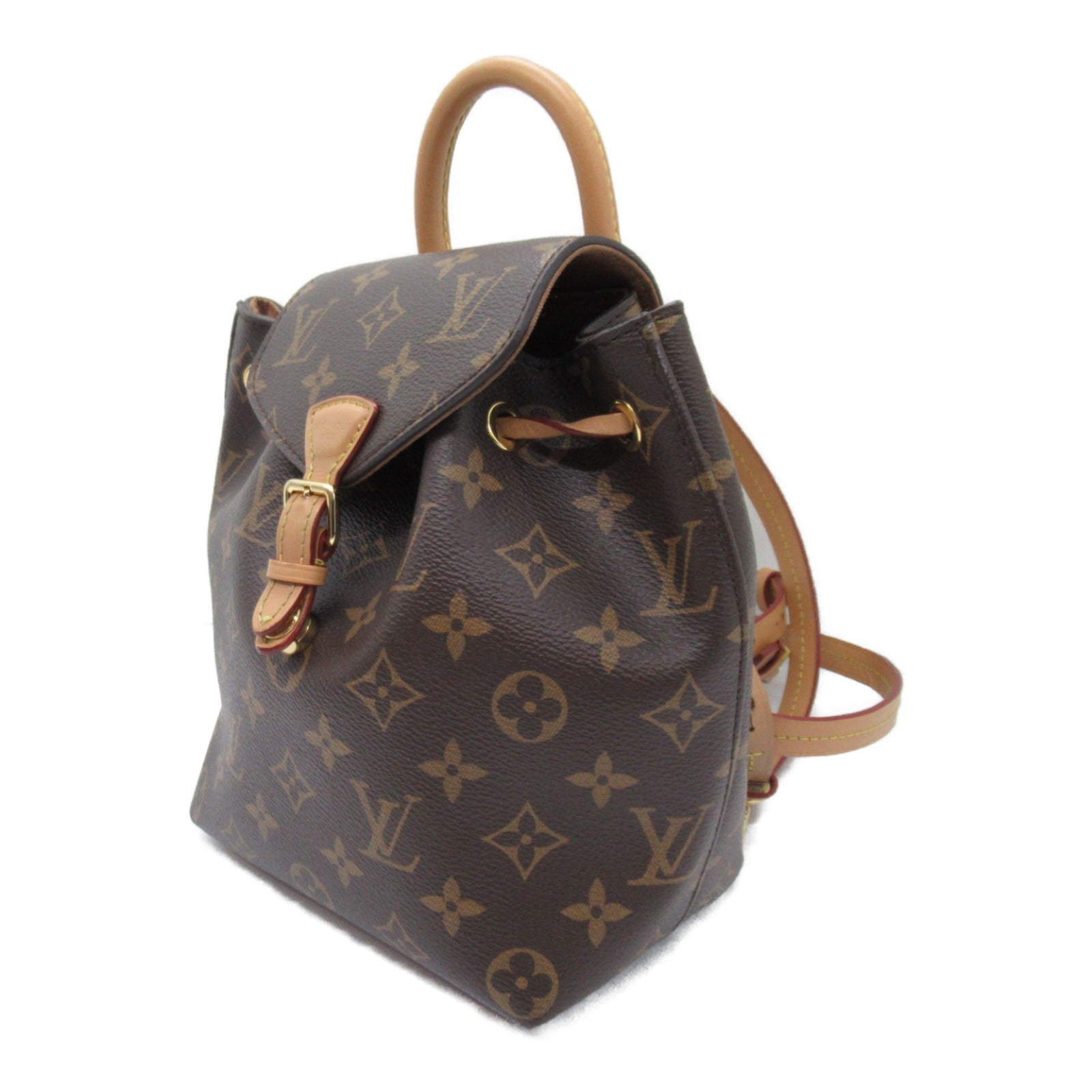 LOUIS VUITTON Monogram Monsuri NM BB金扣背包啡色