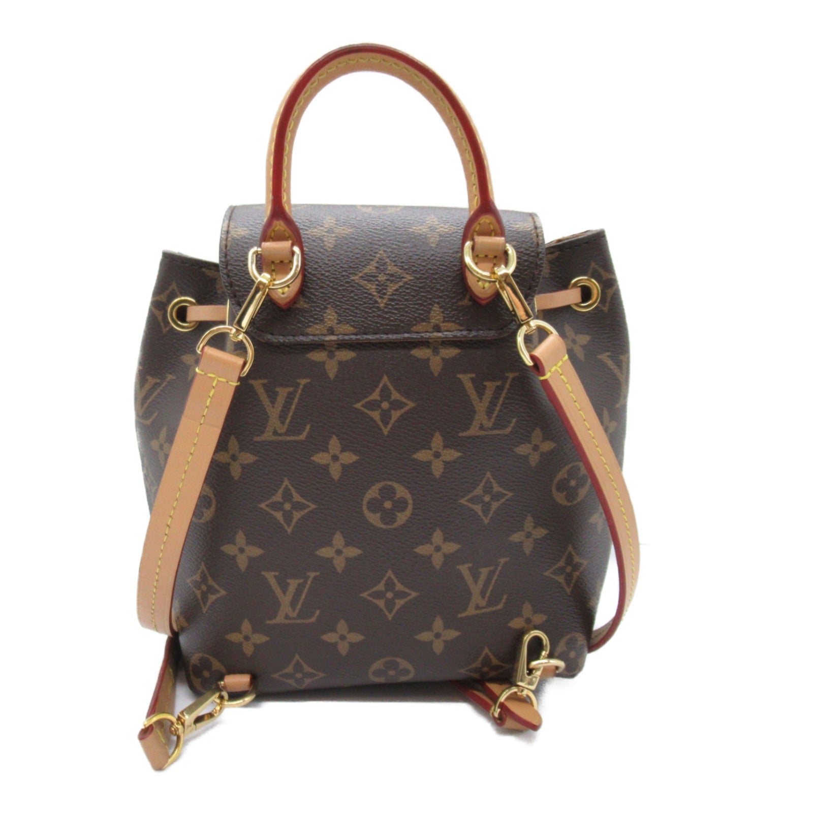 LOUIS VUITTON Monogram Monsuri NM BB金扣背包啡色