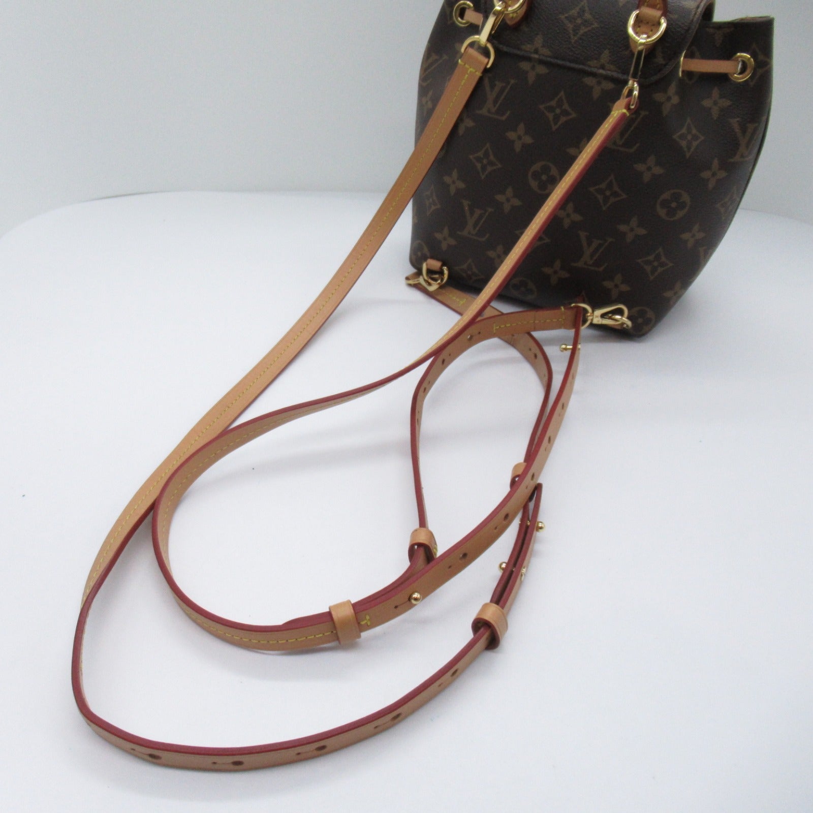 LOUIS VUITTON Monogram Monsuri NM BB金扣背包啡色
