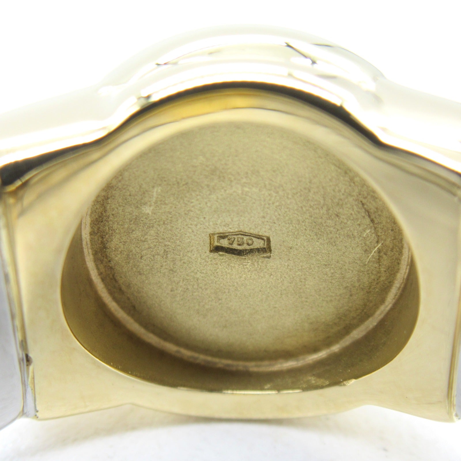 BVLGARI 18K黃金/不鏽鋼Bvlgari Tubogas Onyx Ring縞瑪瑙戒指US#7