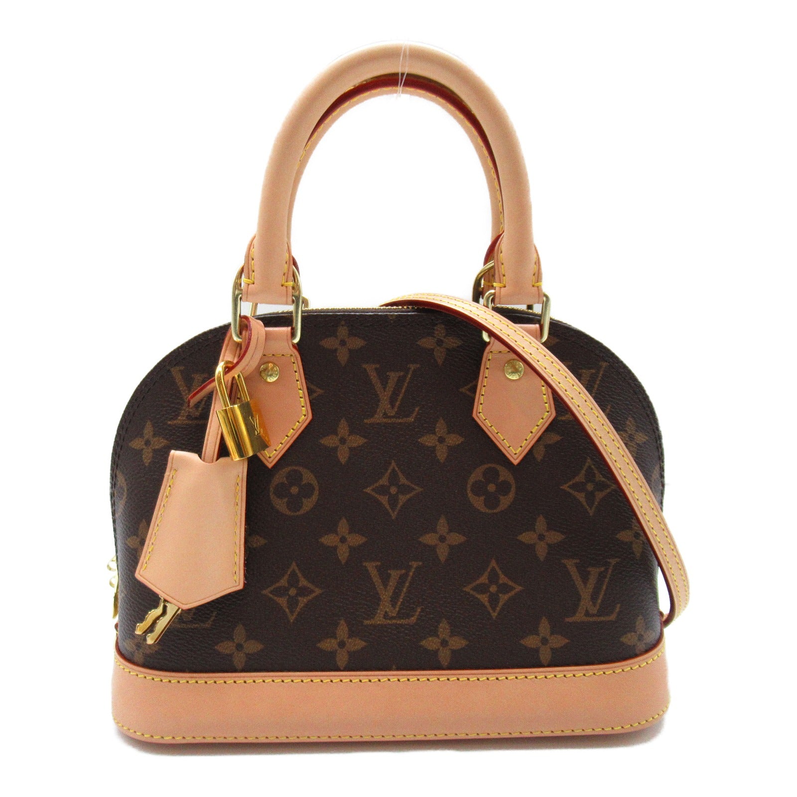 LOUIS VUITTON Monogram Alma BB金扣手挽肩背兩用袋啡色