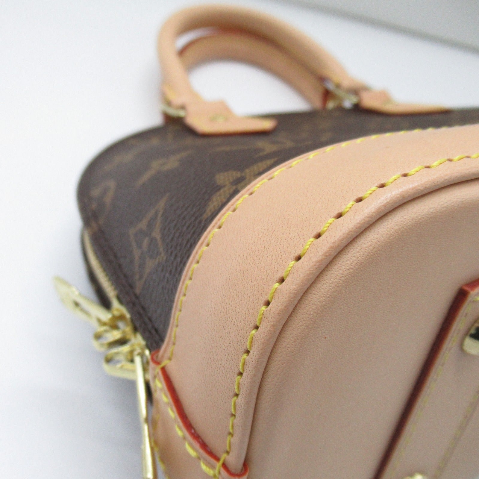 LOUIS VUITTON Monogram Alma BB金扣手挽肩背兩用袋啡色