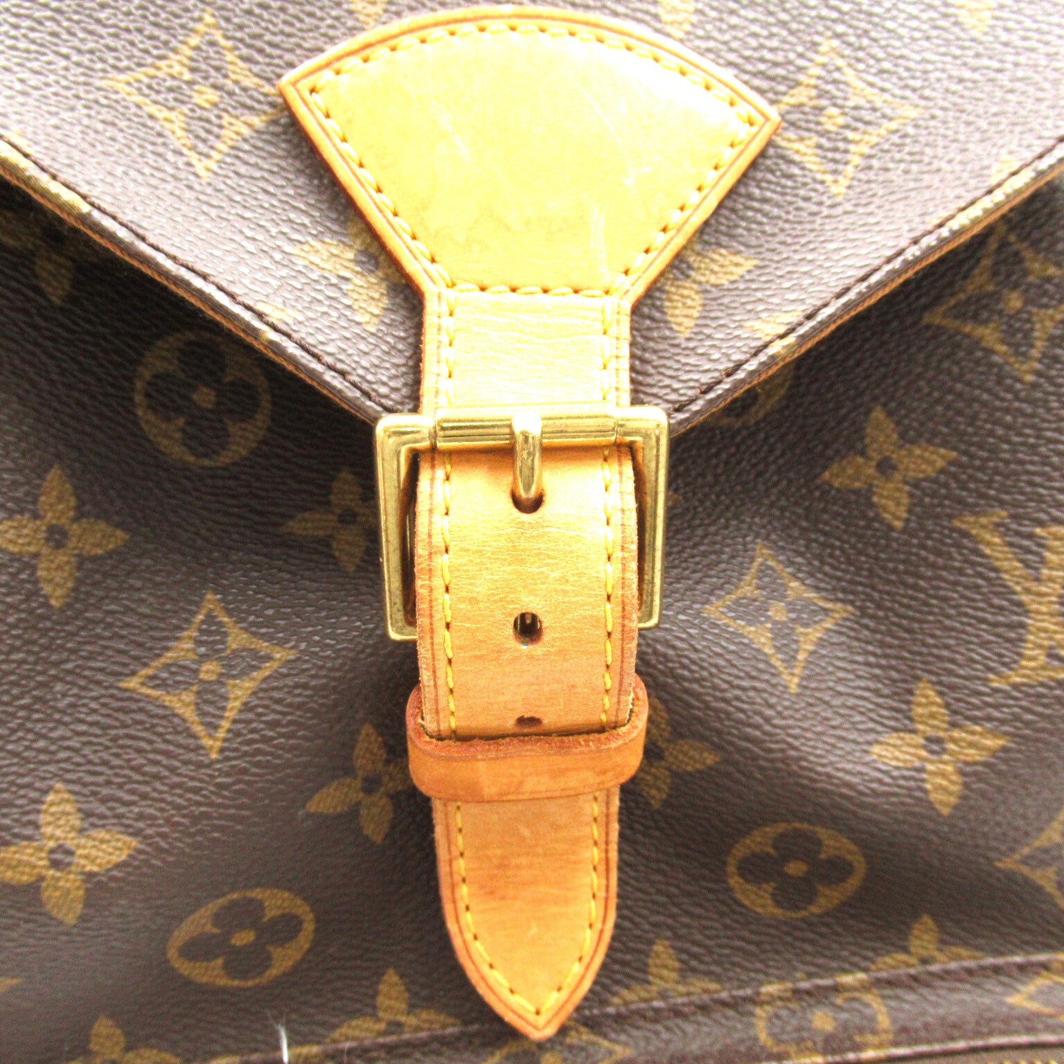 LOUIS VUITTON Monogram Montsouris GM金扣背包啡色
