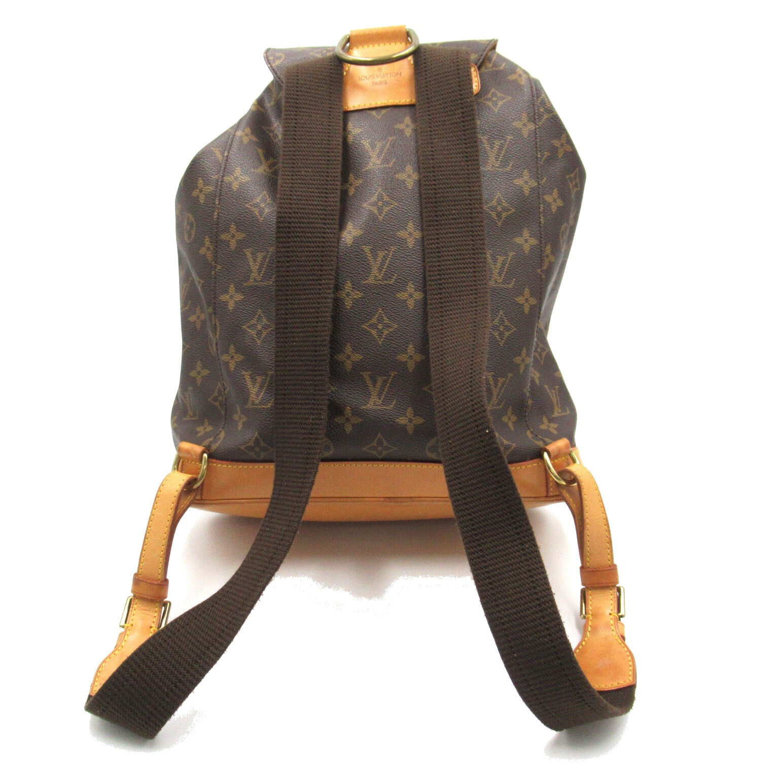 LOUIS VUITTON Monogram Montsouris GM金扣背包啡色