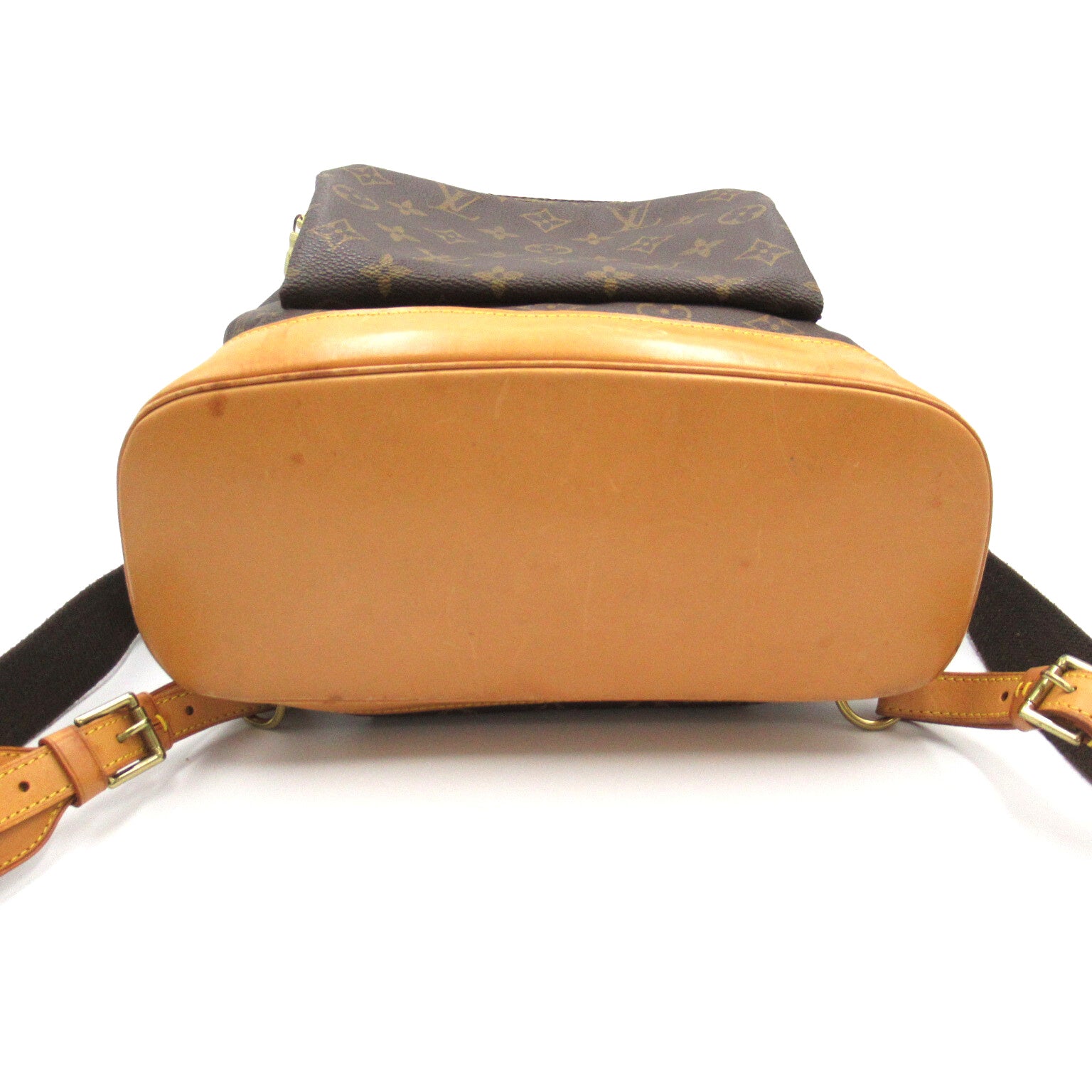 LOUIS VUITTON Monogram Montsouris GM金扣背包啡色