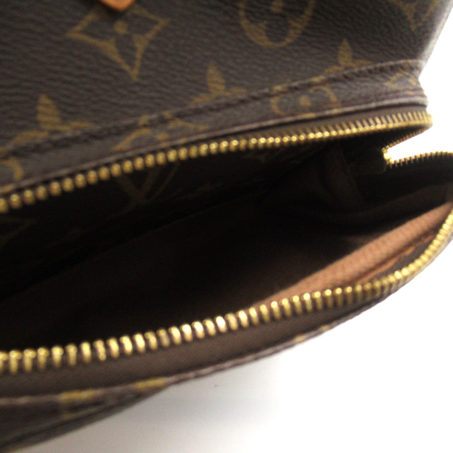 LOUIS VUITTON Monogram Montsouris GM金扣背包啡色