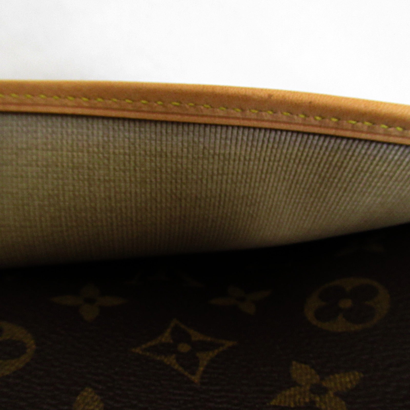 LOUIS VUITTON Monogram Deauville金扣手挽袋啡色