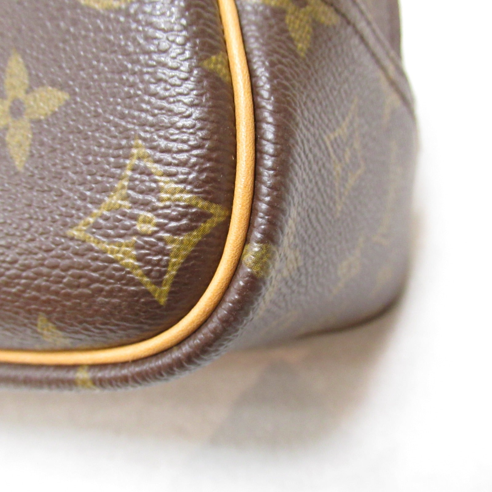LOUIS VUITTON Monogram Deauville金扣手挽袋啡色