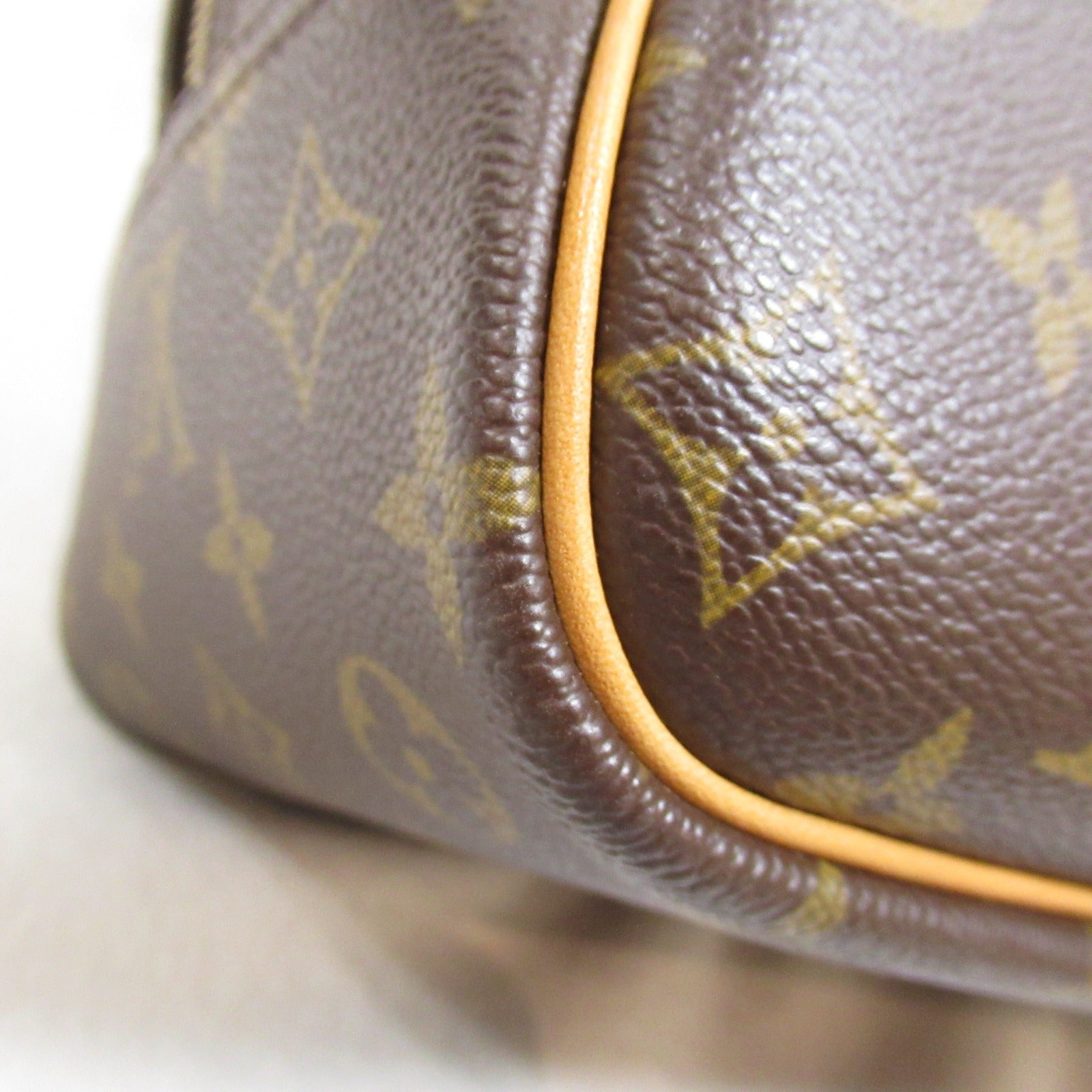 LOUIS VUITTON Monogram Deauville金扣手挽袋啡色