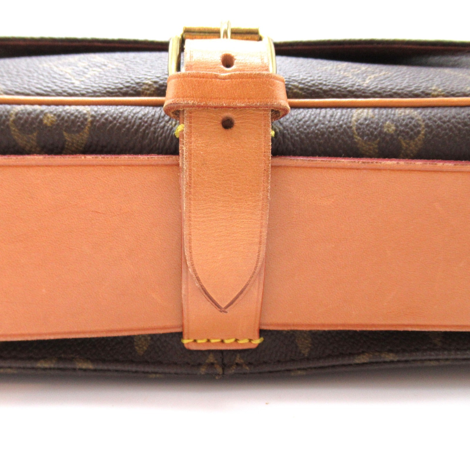 LOUIS VUITTON Monogram Cartouchiere GM金扣肩背袋啡色