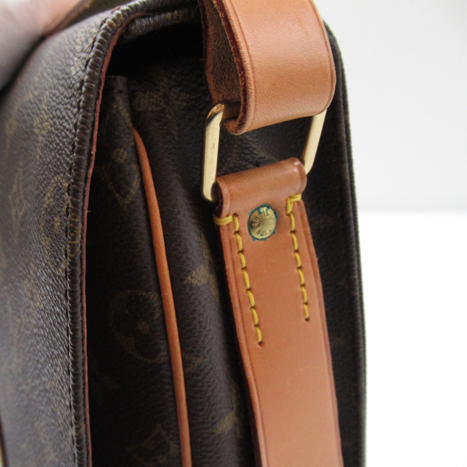 LOUIS VUITTON Monogram Cartouchiere GM金扣肩背袋啡色