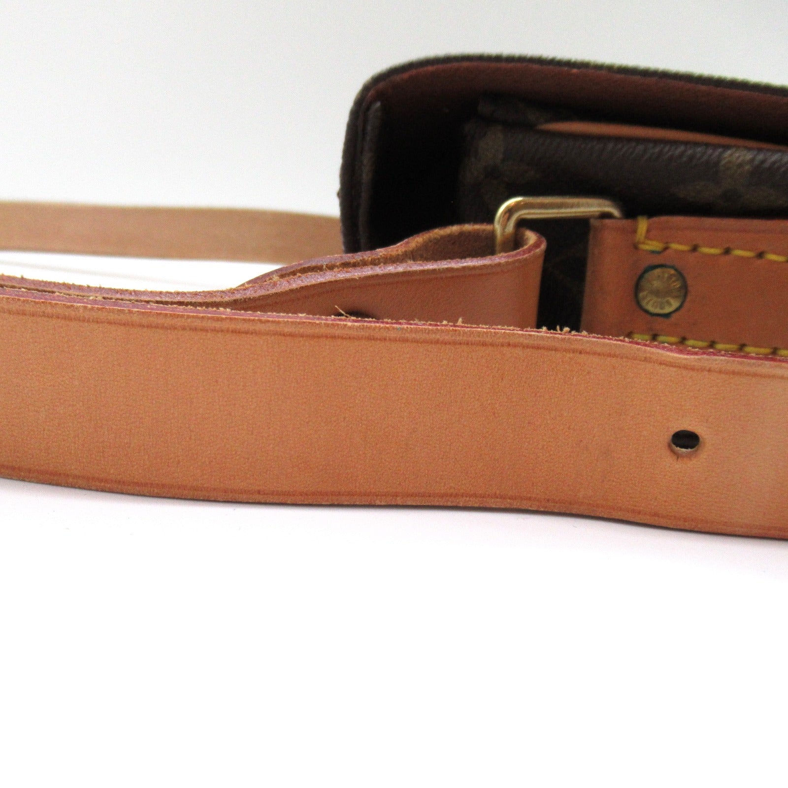 LOUIS VUITTON Monogram Cartouchiere GM金扣肩背袋啡色