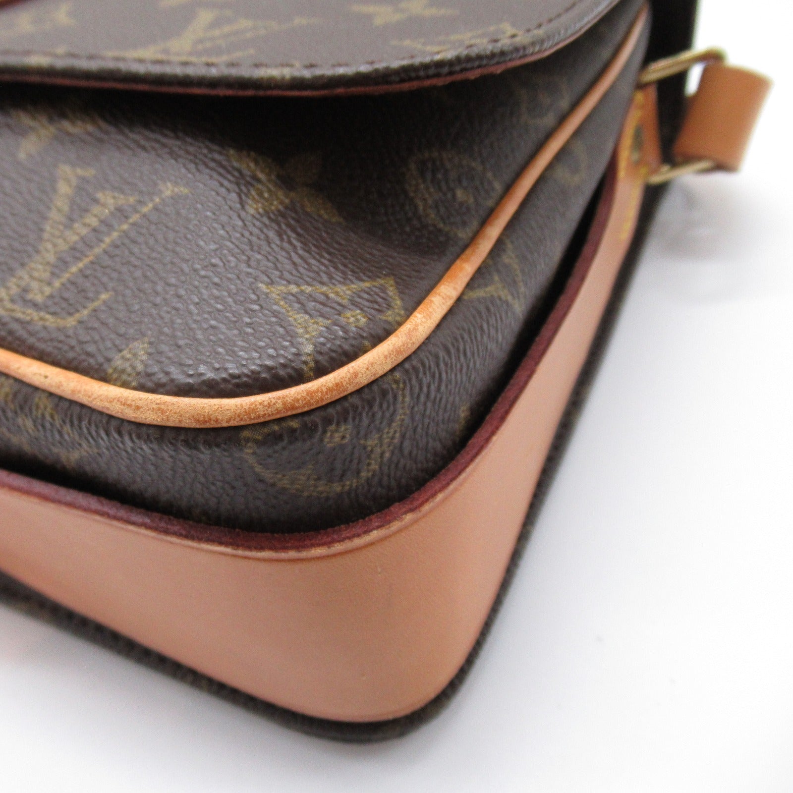 LOUIS VUITTON Monogram Cartouchiere GM金扣肩背袋啡色