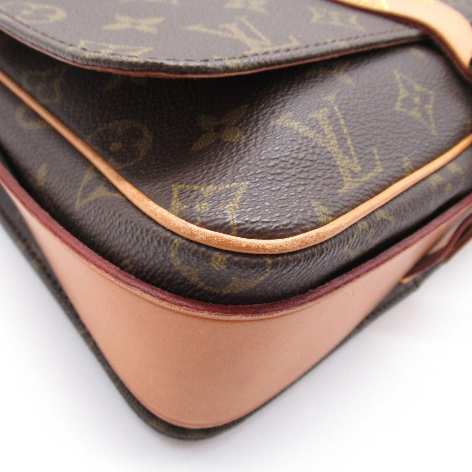 LOUIS VUITTON Monogram Cartouchiere GM金扣肩背袋啡色