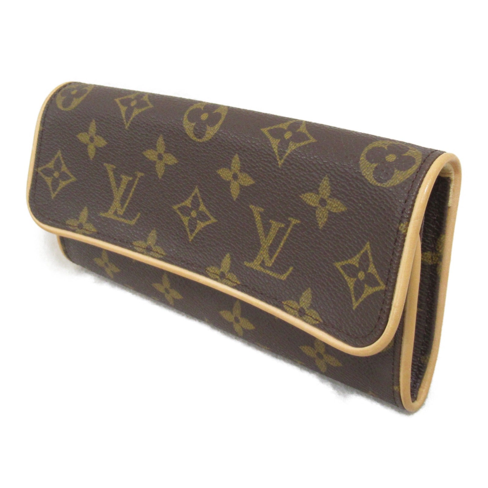 LOUIS VUITTON Monogram Pochette Twin PM金扣肩背袋啡色