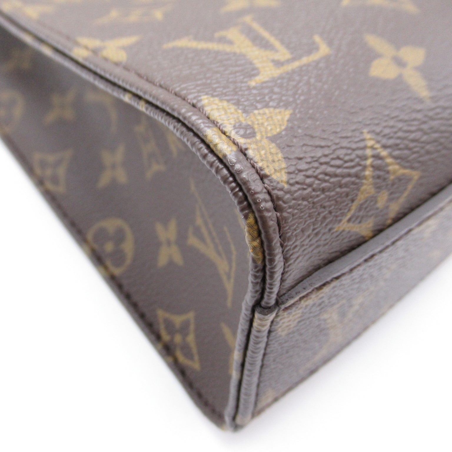 LOUIS VUITTON Monogram Sac Plat BB金扣手挽肩背兩用袋啡色