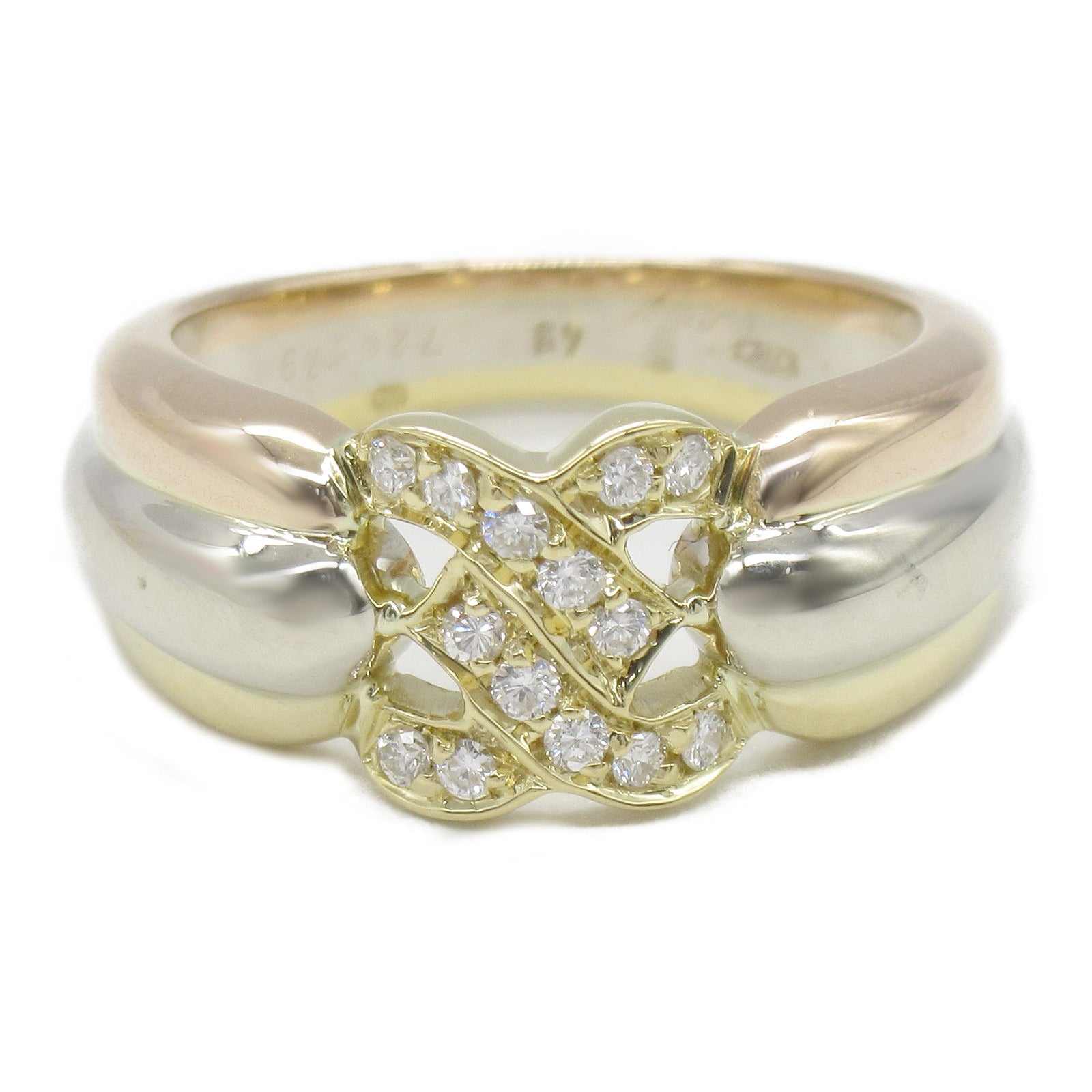 CARTIER 18K黃金/白金/玫瑰金Naja Diamond Ring鑽石戒指Cartier#49/US#4.75