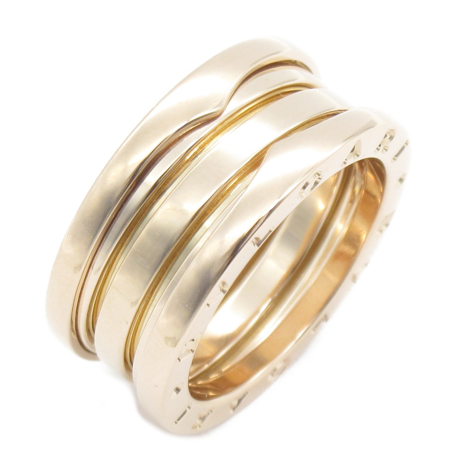 BVLGARI 18K玫瑰金B-zero1 3 Band Ring戒指Bvlgari#53/US#6.25