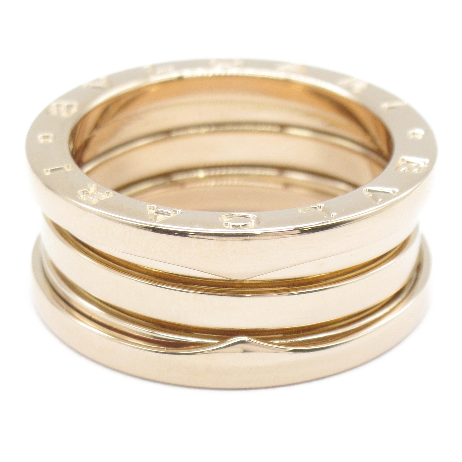 BVLGARI 18K玫瑰金B-zero1 3 Band Ring戒指Bvlgari#53/US#6.25