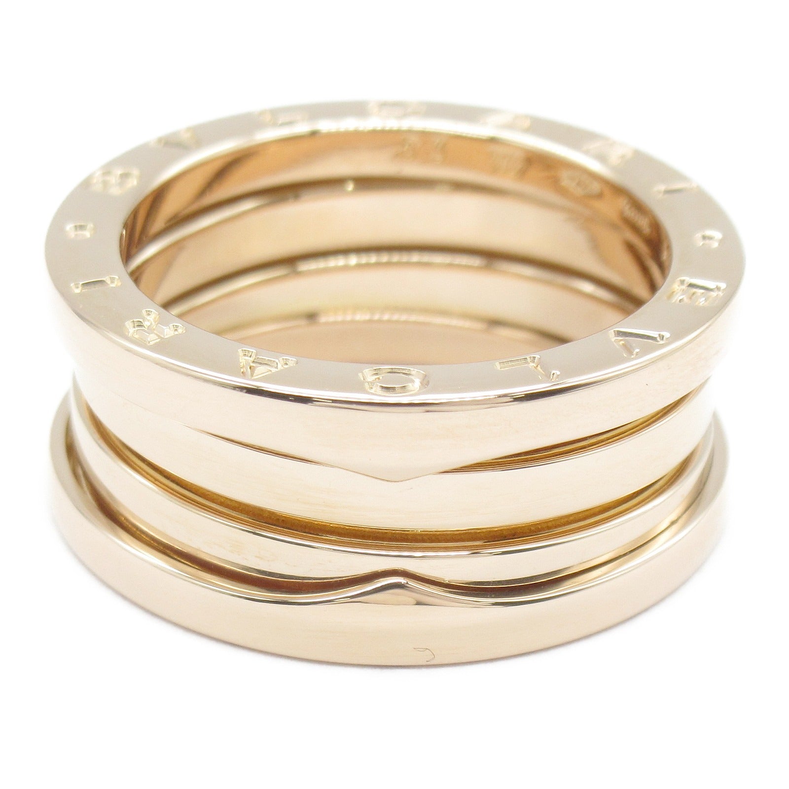 BVLGARI 18K玫瑰金B-zero1 3 Band Ring戒指Bvlgari#53/US#6.25