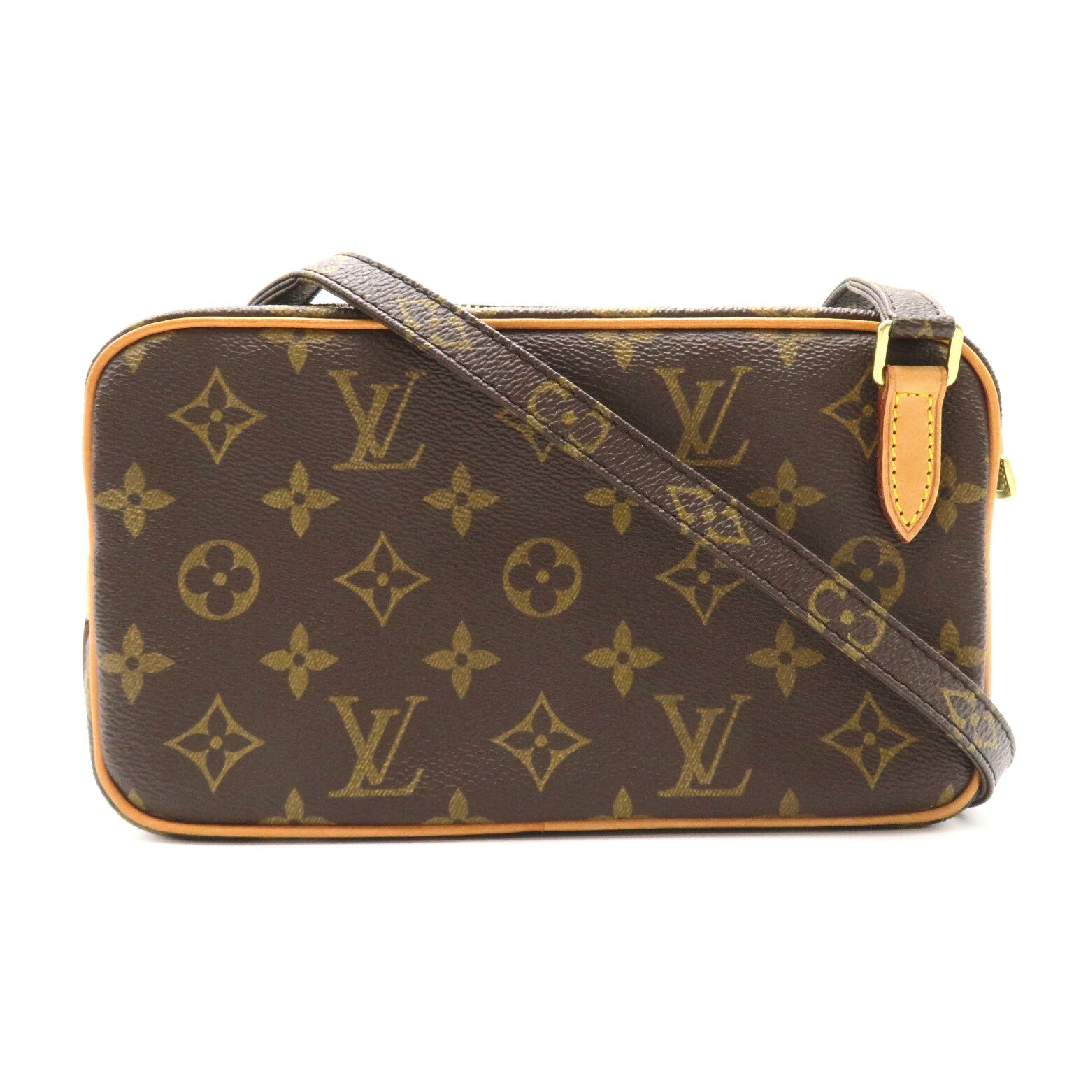 LOUIS VUITTON Monogram Pochette Marly Bando金扣肩背袋啡色