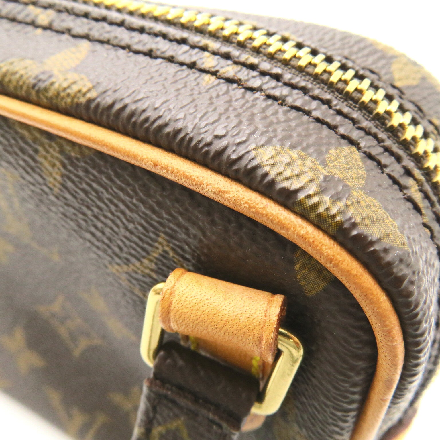 LOUIS VUITTON Monogram Pochette Marly Bando金扣肩背袋啡色