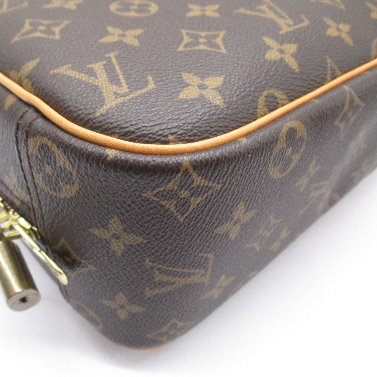 LOUIS VUITTON Monogram Trouville金扣手挽袋啡色