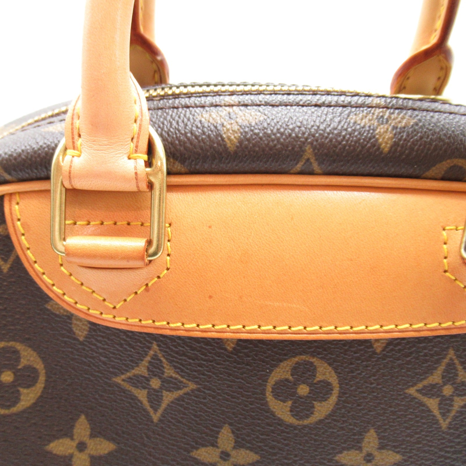 LOUIS VUITTON Monogram Trouville金扣手挽袋啡色