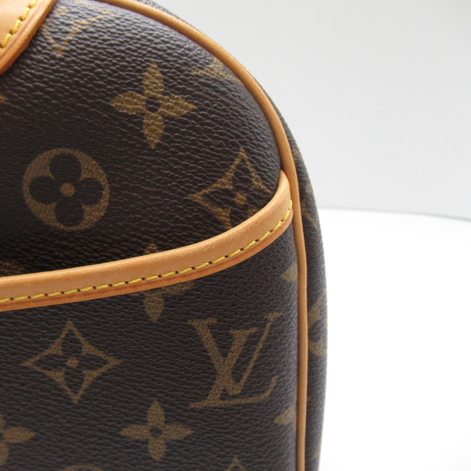 LOUIS VUITTON Monogram Trouville金扣手挽袋啡色