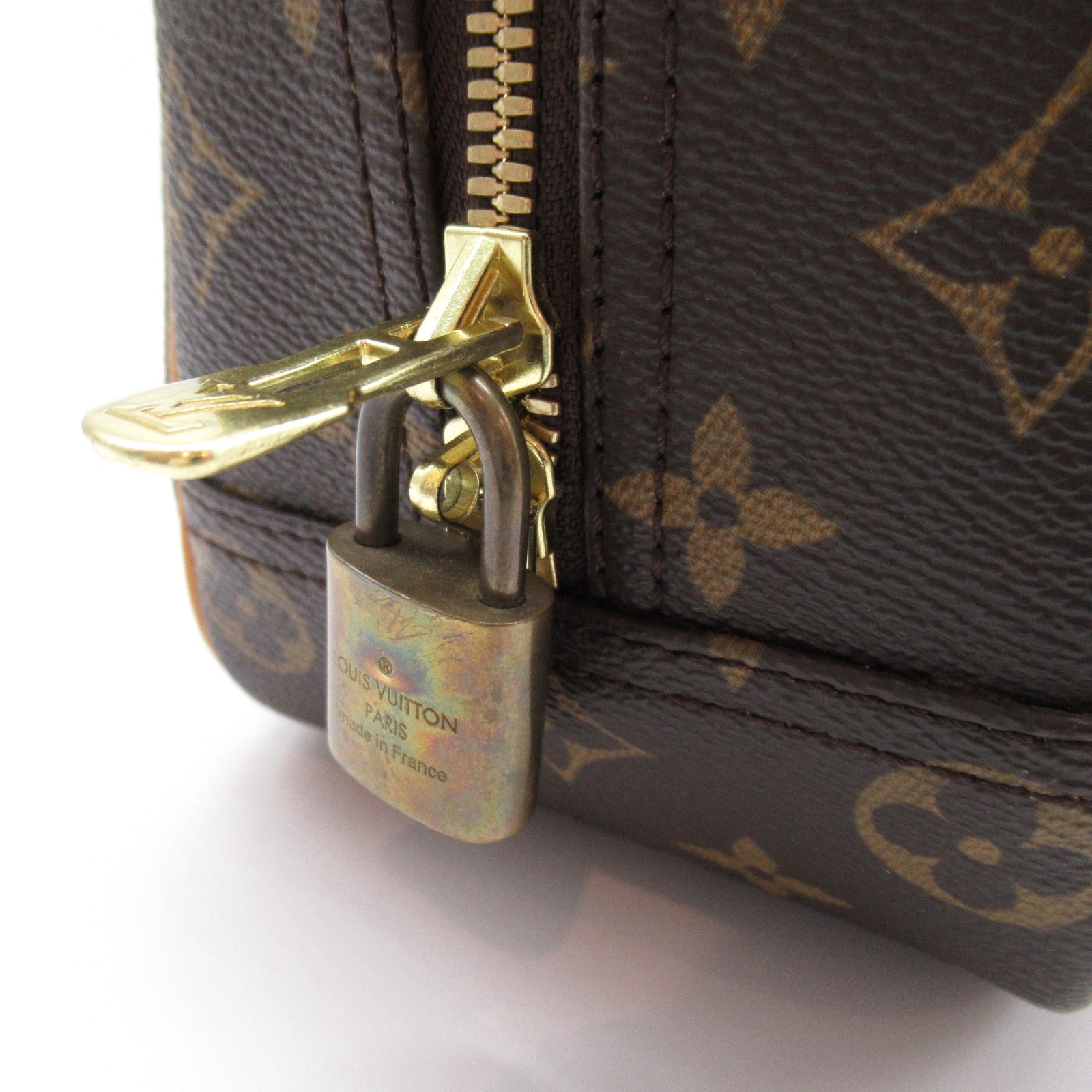 LOUIS VUITTON Monogram Trouville金扣手挽袋啡色