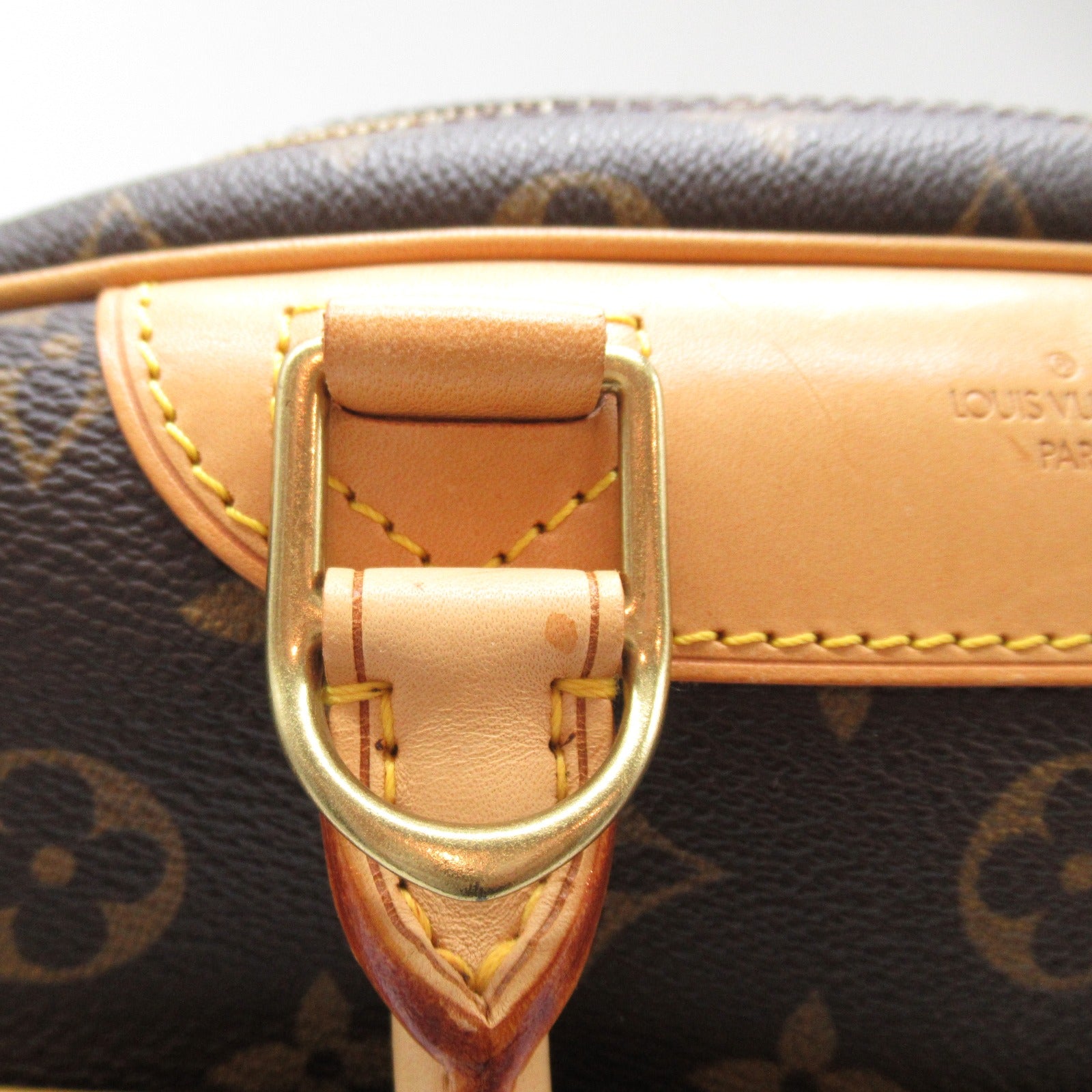 LOUIS VUITTON Monogram Trouville金扣手挽袋啡色