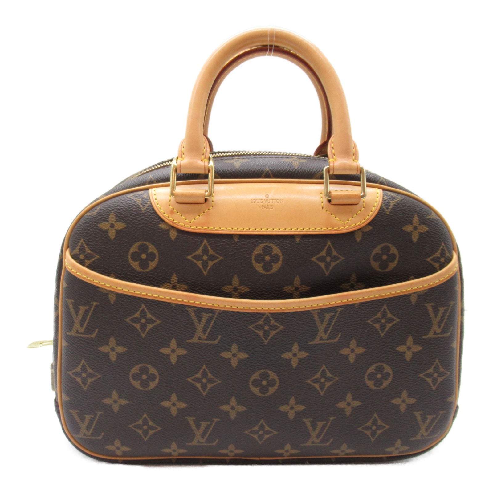 LOUIS VUITTON Monogram Trouville金扣手挽袋啡色