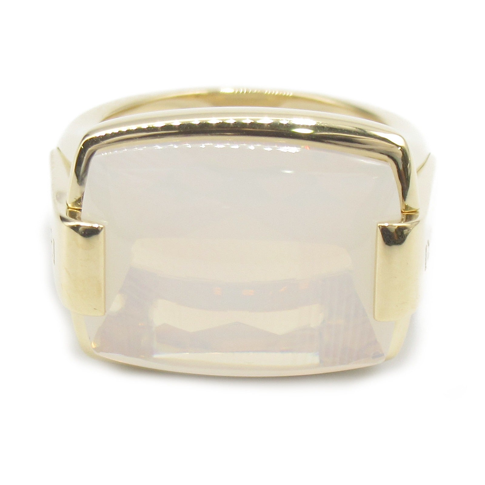 BVLGARI 18K黃金Allegra Quartz Ring石英戒指US#5.25