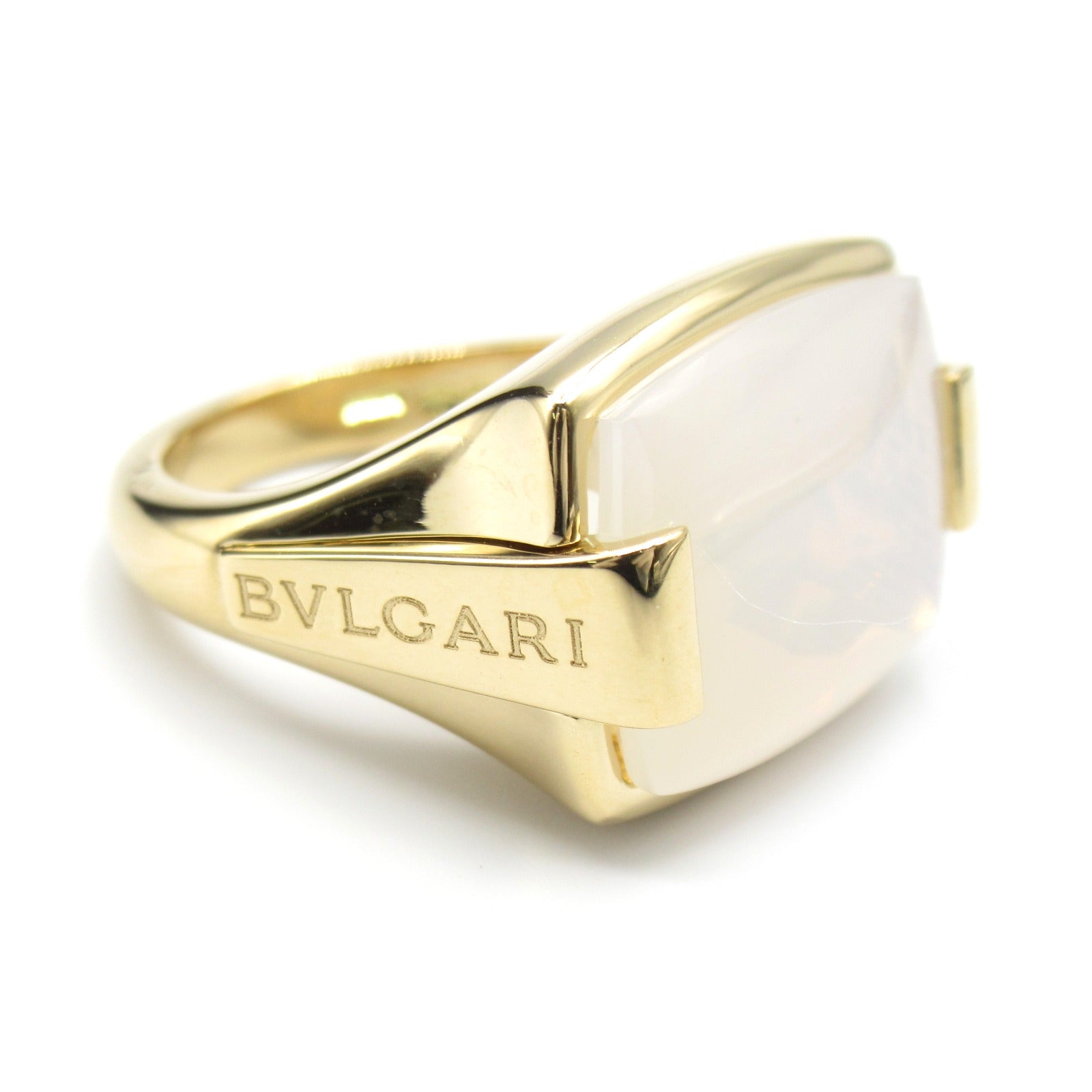 BVLGARI 18K黃金Allegra Quartz Ring石英戒指US#5.25