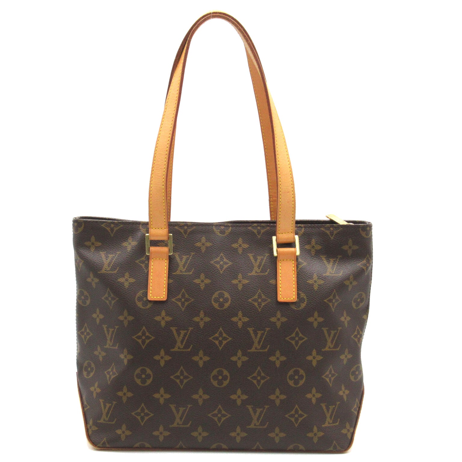 LOUIS VUITTON Monogram Cabas Piano金扣肩背袋/手挽袋啡色