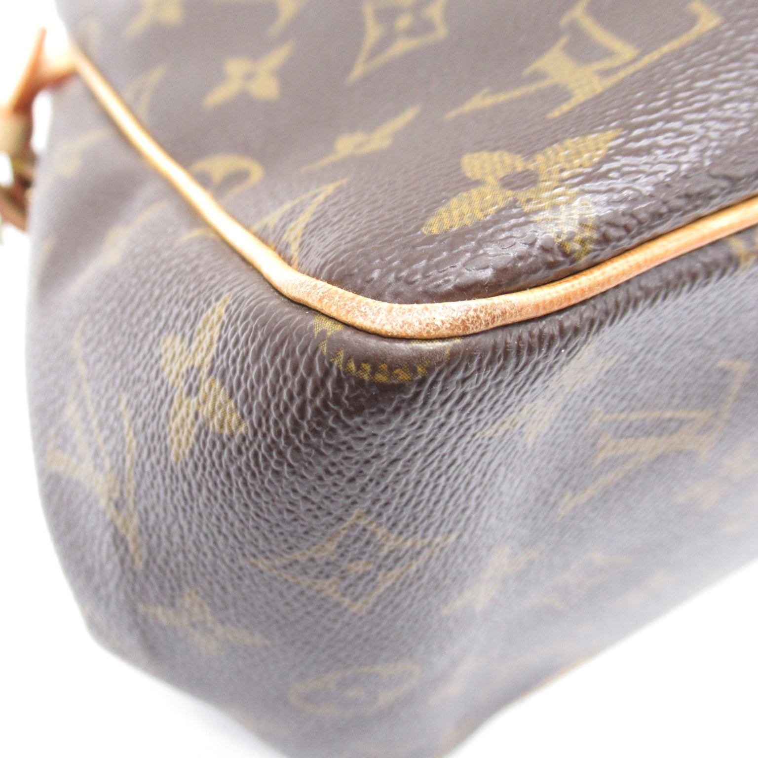 LOUIS VUITTON Monogram Batignolles金扣手挽袋啡色