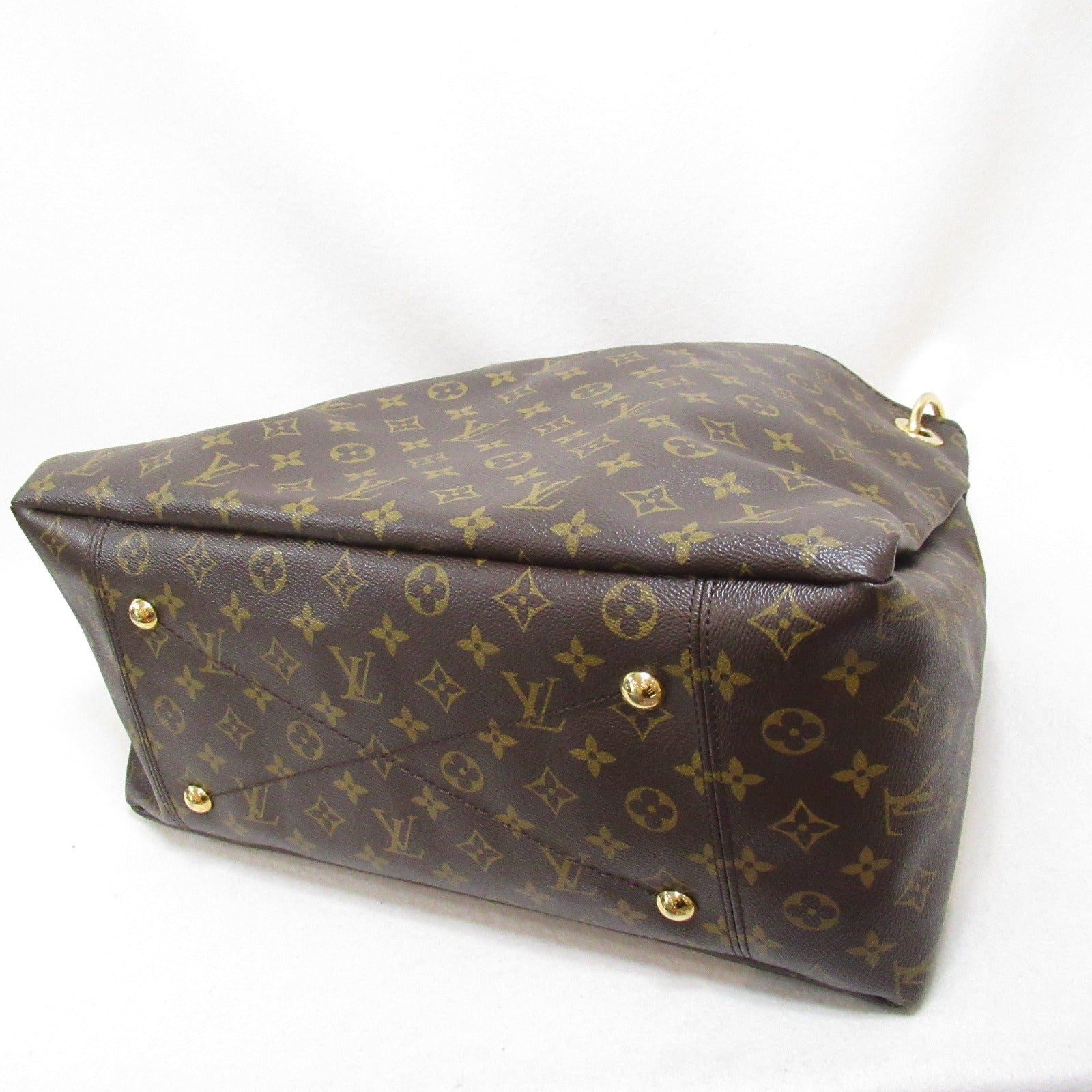 LOUIS VUITTON Monogram Artsy MM金扣手挽袋啡色