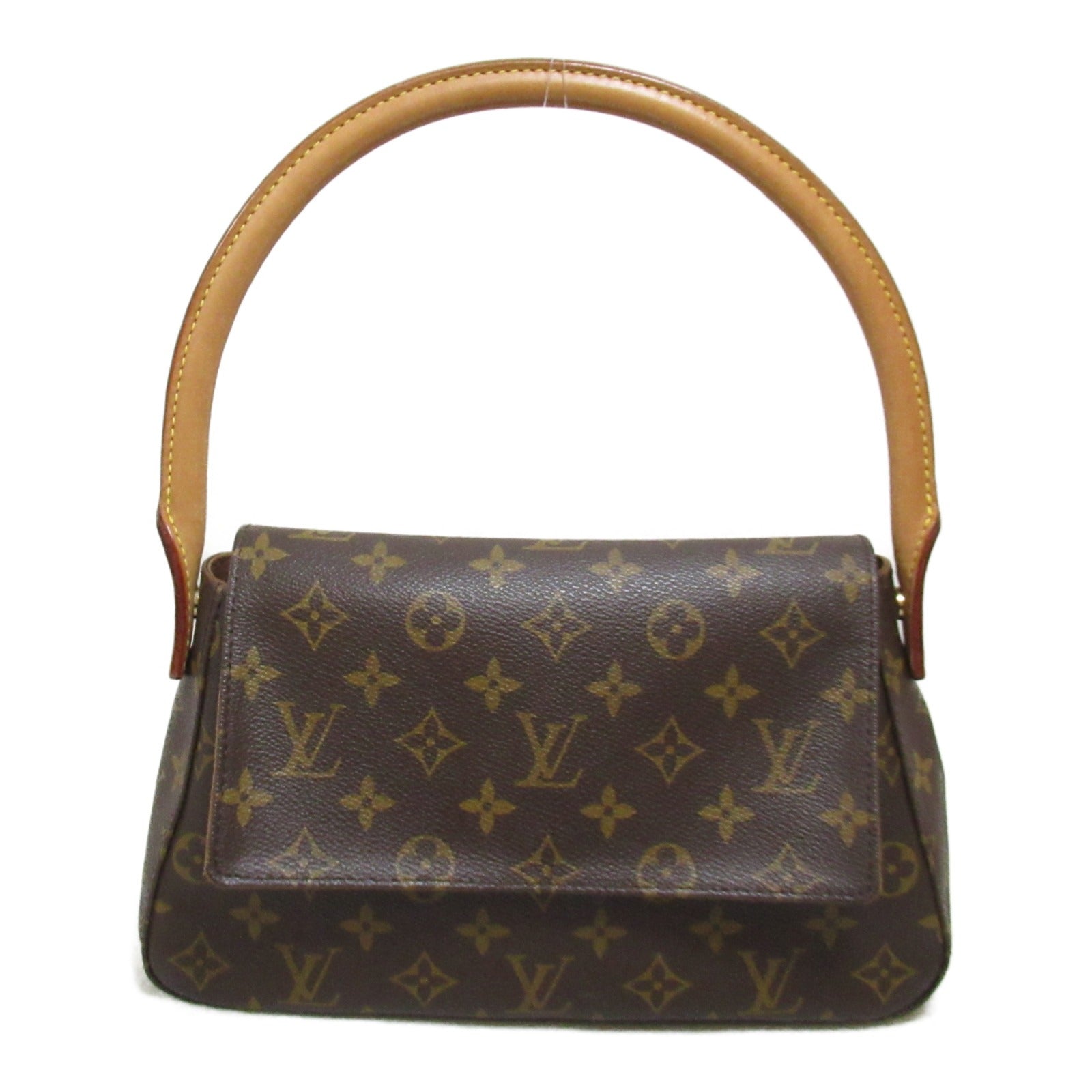 LOUIS VUITTON Monogram Mini Looping金扣肩背袋啡色