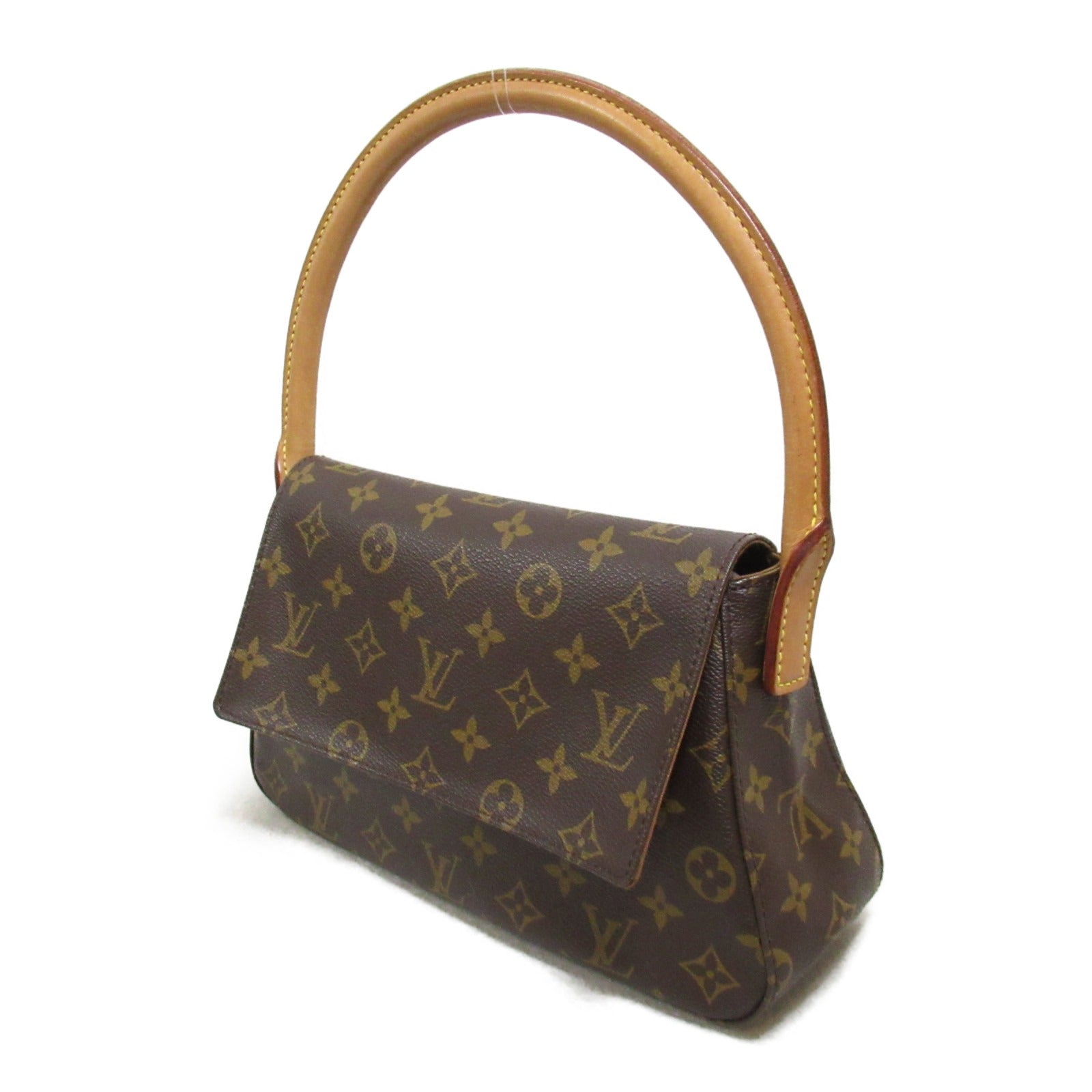 LOUIS VUITTON Monogram Mini Looping金扣肩背袋啡色