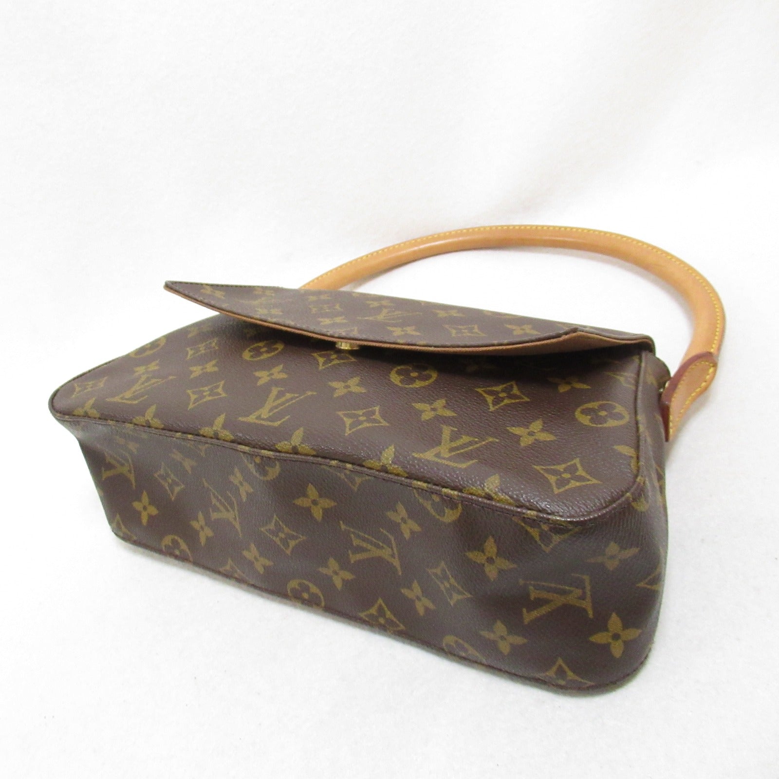 LOUIS VUITTON Monogram Mini Looping金扣肩背袋啡色