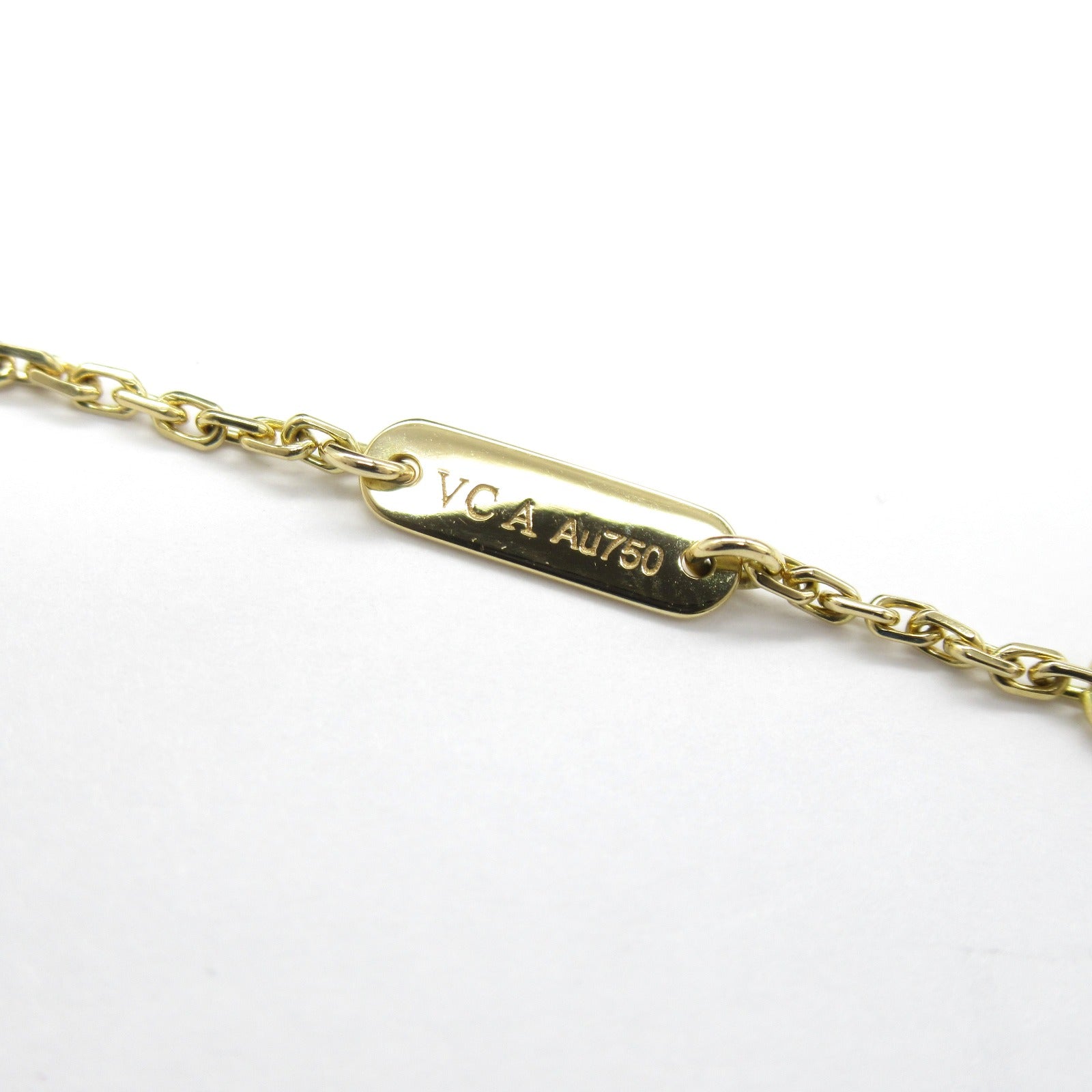 Van Cleef & Arpels 18K黃金Vintage Alhambra Malachite項鍊