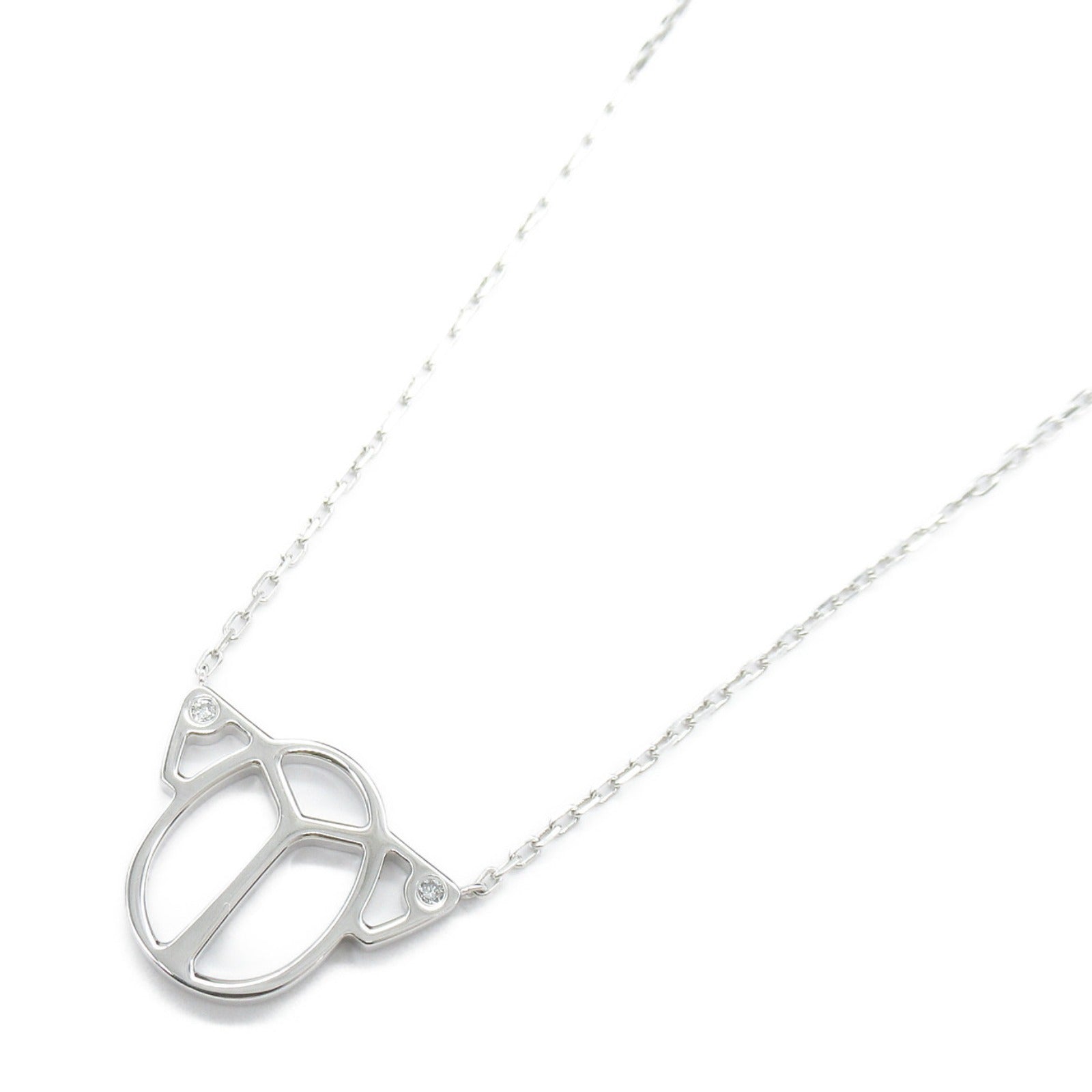 CARTIER 18K白金Scarab Diamond Necklace鑽石項鍊