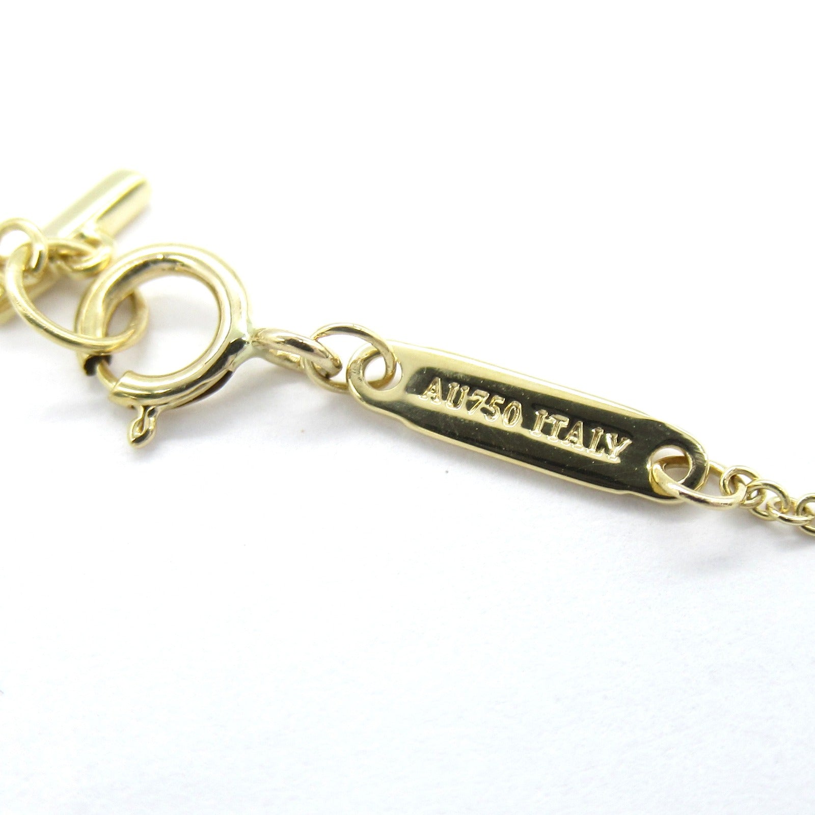 TIFFANY＆CO 【激減優惠】18K黃金T TWO Vertical Bar Diamond Necklace鑽石項鍊