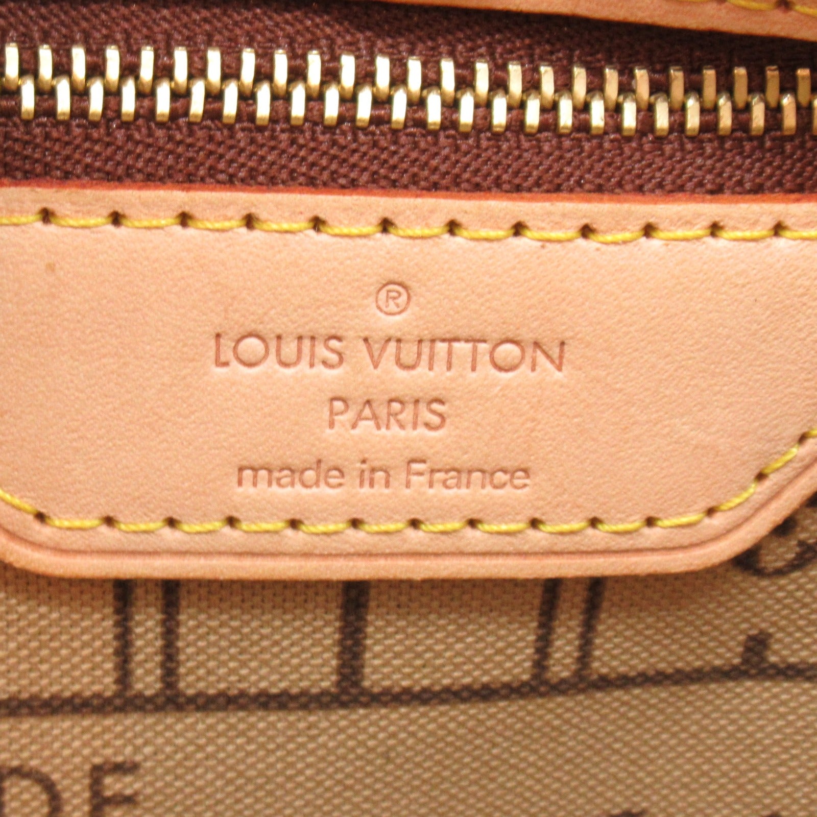 LOUIS VUITTON Monogram Neverfull PM金扣手挽袋啡色