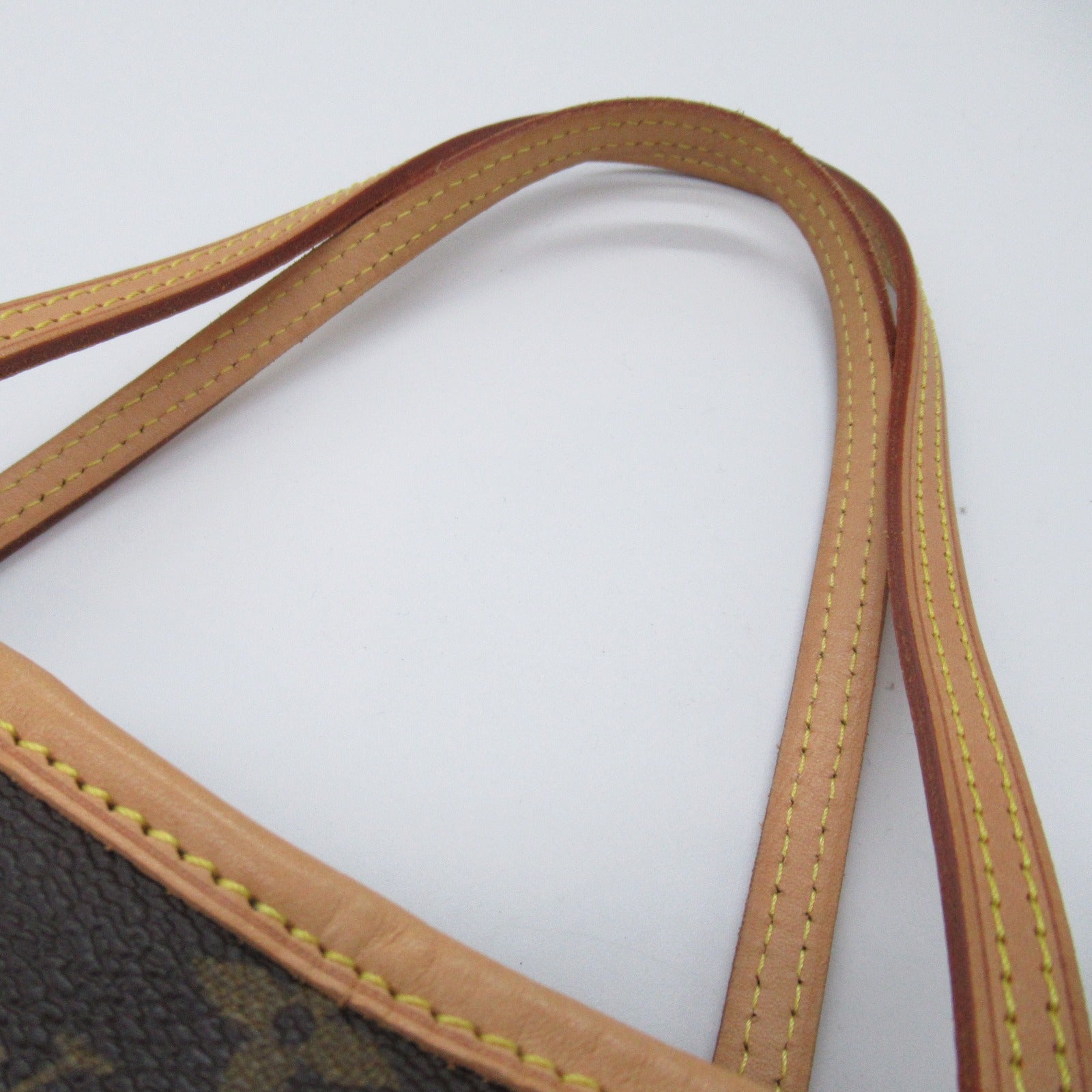 LOUIS VUITTON Monogram Neverfull PM金扣手挽袋啡色