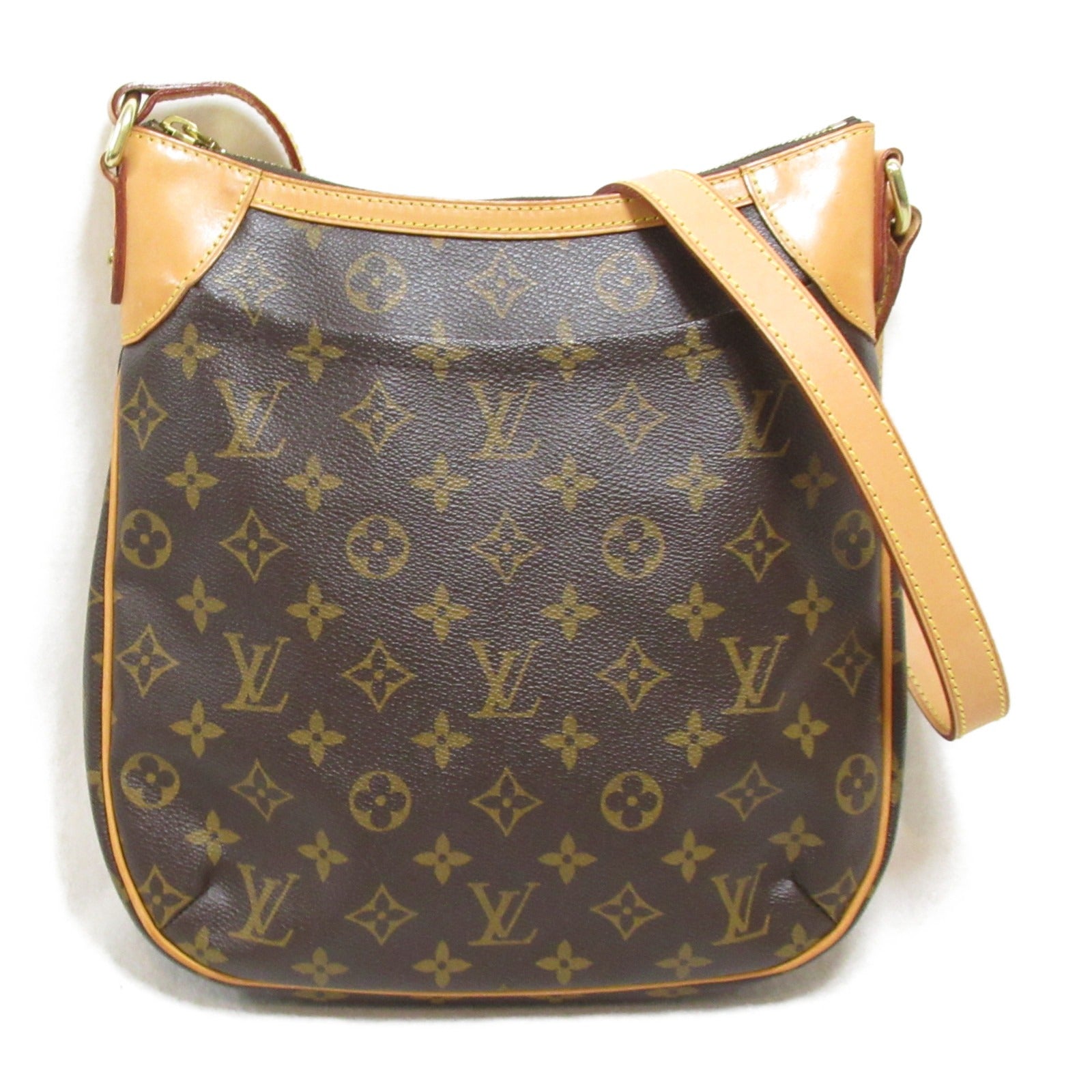 LOUIS VUITTON Monogram Odeon PM金扣肩背袋啡色