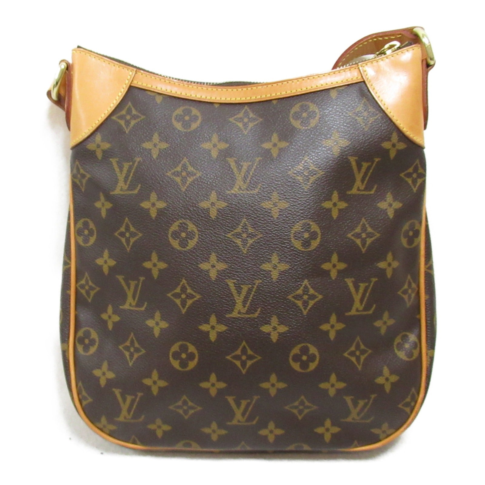 LOUIS VUITTON Monogram Odeon PM金扣肩背袋啡色